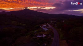 'Costa Rica taken over by RED CLOUDS at sunset *Timelapse* 
'