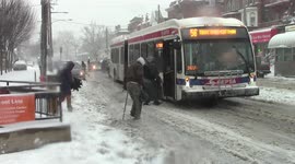 Blizzard conditions as snow storm Izzy hits Philadelphia, USA