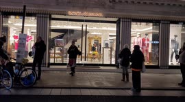 Anti-fur activists protest outside Dolce&Gabbana store in London