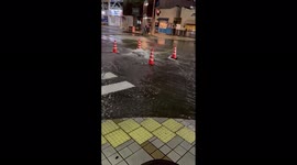 Japan: Water Main Breaks In Oita After M6.6 Earthquake Hitting