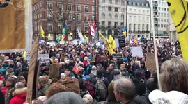 NHS gather with protesters at the BBC in central London speaking out about mandates & media censorship