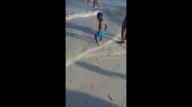Beach fun woth children friends and the public at pirates beach indian ocean