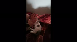 Kitten first time play with human hands!!!!