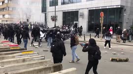 Belgium: Clashes Erupt As Thousands Protest Against COVID Restrictions In Brussels
