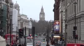 Spectacular views around Charing Cross with Big Ben, Trafalgar Theatre, Nelson Column and Afternoon Tea Bus with Peppa Pig