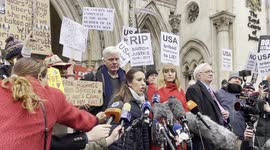 'If there had been justice, the officials who plotted, conspire to murder Julian, would be in the courtroom right now.' Julian Assange's fiancee Stella Moris delivers a statement after High Court approval for appeal.