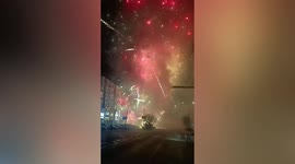 Dramatic scenes after firework stall in northern China catches fire