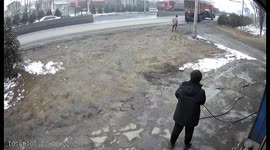 Brave bystander in China rescues elderly man from being crushed by reversing truck