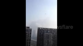 Residential area damaged in Tianjin blast