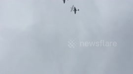 18 spitfires take off from biggin hill