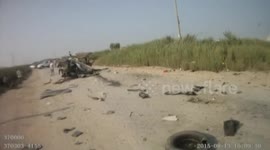 Car explosion captured by dashcam