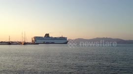 Immigrant ship at Kos harbor