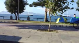 Refugees at Kos, Greece - Drive-by
