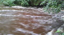 Fast Flood On Lissan River After Intense Rainfall, UK - Aug 23rd 2015