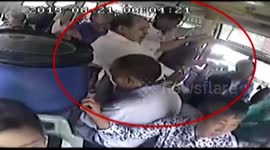 Angry passenger causes bus crash by kicking driver