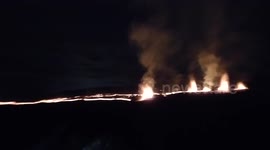 Close view of fountains of lava (Piton de la Fournaise - July 2015)