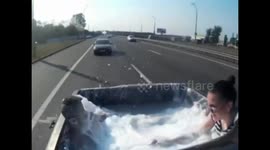 Pickup truck converted into mobile pool during heatwave