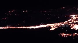 Lava flowing
