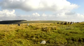 Standing stones of dartmoor national park, Devon uk