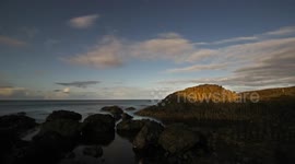 Giant's Causeway Bathed In Moonlight - DSLR Time Lapse