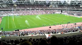 Olympic Stadium Sprinklers go off mid game