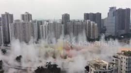 Huge bridge demolished in 'record' China blast
