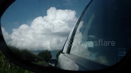 Thunderstorm/Convection In Car Wing Mirror
