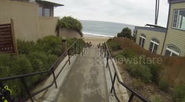 Man goes scuba diving with seal