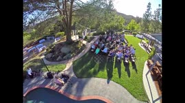 Drone delivers wedding rings