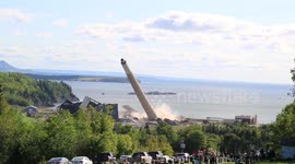Controlled demolition of thermal generating tation