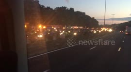 Farmers cause tailbacks in France with protest tractor convoy