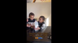 On the coldest day of winter so far… The most adorable 3yr old Twin boys chase down the mail lady to give her hit chocolate.
