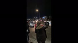 Convoy of trucks protest COVID-19 mandates in Calgary, Canada