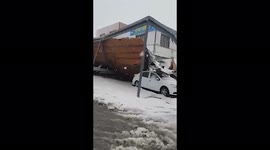 Car dealership roof collapses due to weight of heavy snow