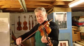 Carpenter builds world's first VEGAN VIOLIN out of steamed pear, berries and spring water