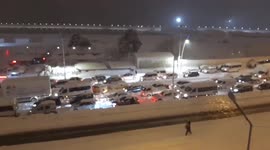 Turkey: Vehicles Stranded As Heavy Snow Causes Travel Disruption 5