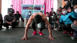 Youth sets Guinness world record for doing 109 push-ups in 60 seconds in northeastern India
