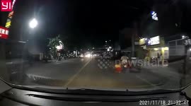 Boy survives falling from car and almost being hit by passing vehicle