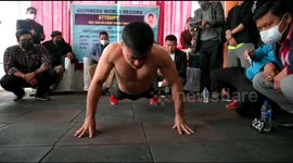 Guinness World Record: 109 finger-tip push-ups in one minute