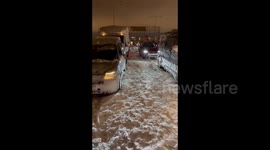 Turkey: Vehicles Stranded As Heavy Snow Causes Travel Disruption 6