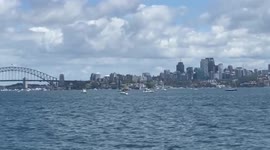 Australia Day RAAF Fast Jet Flypast And Handling Display On Sydney Harbour