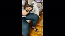 Hilarious drama queen  cockatoo hates getting her 'nails' clipped