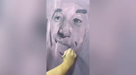 Chinese artist draws thousands of basketballs to create Kobe Bryant's portrait for anniversary NBA star's death