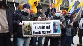 Kashmiri and Sikhs join force protest against tyranny of the Indian Hindutva