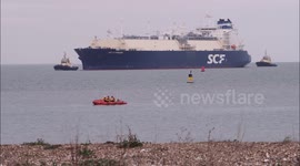 Huge LNG ship delivers gas to UK after European surge in demand