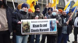 Kashmiri and Sikhs join force protest against tyranny of the Indian Hindutva