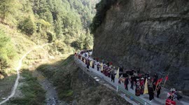 Footage Of Miao Nationality Guzang Festival In Qiandongnan, Guizhou, China