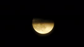 Partial Lunar Eclipse In Yichang, China