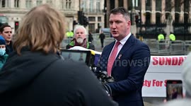Speaker John Finucane MP attends the rally to Remember Bloody Sunday, Derry 1972.