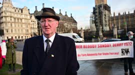 Bloody Sunday 50th anniversary at Parliament square, London, UK